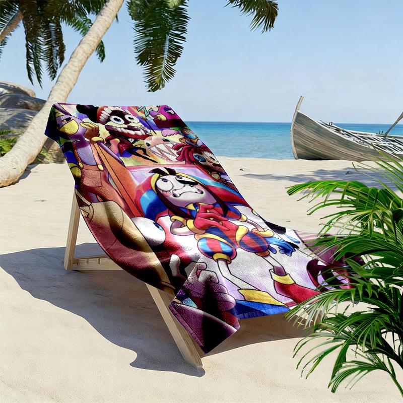 The Amazing Digital Circus 2D Flat Print Beach Towel, Large Soft Quick Dry Towel for Beach Camping SwimmingDSTJ0925184