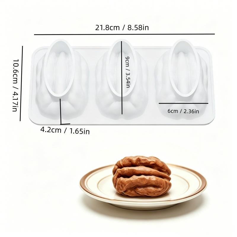Stampo in Silicone a Forma di Arachidi Caffè Ceans per Torta Mousse Resistente alle Alte Temperature Facile da Sformare per Cottura Fai da Te Dessert