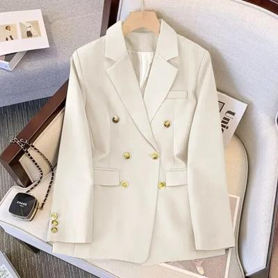 Women's Spring and Autumn Blazer Casual Loose Solid Color Jacket