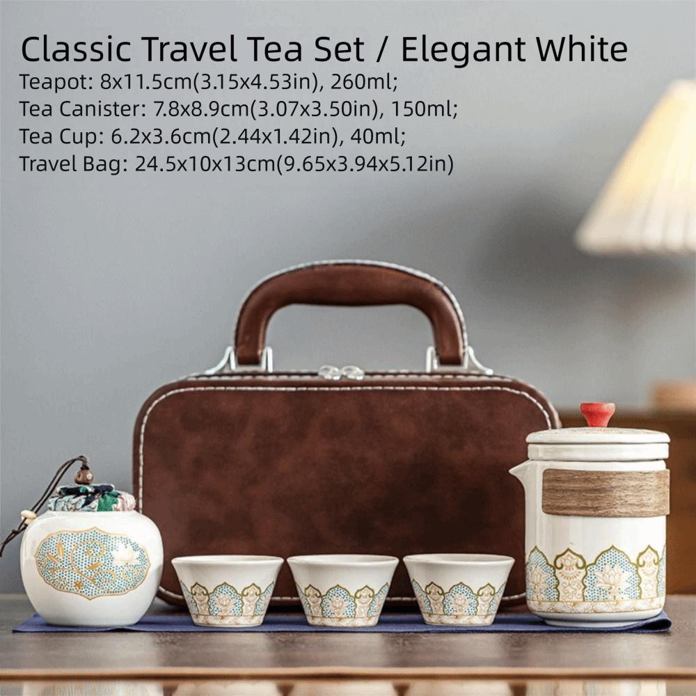 With Handle Travel Tea Set Cerc Material Tea Making Equipment Tea Drinking Equipment Gift Giving