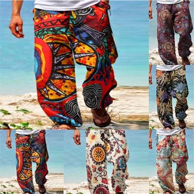 Nuevos Pantalones Casuales Estampados para Hombre Joven de Corte Relajado