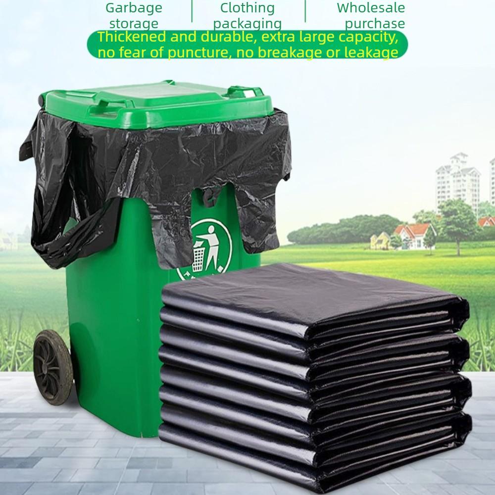 50 Stück Müllsäcke Schwarz Griffbetätigt Große Plastiksäcke zum Umziehen, Kleiderverpacken, Extragroße und Dicke Müllsäcke.