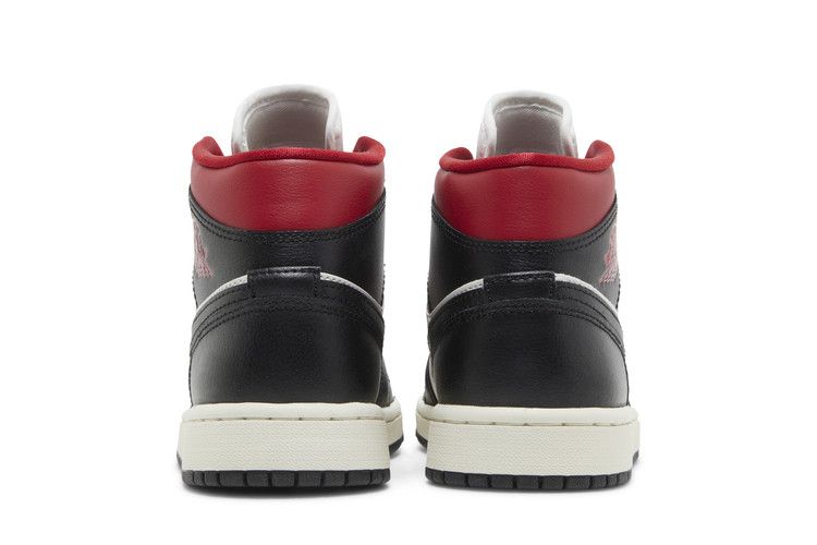 Women's Sneakers Jordan 1 Mid Gym Red Panda (Women's) Black/Gym Red-Sail