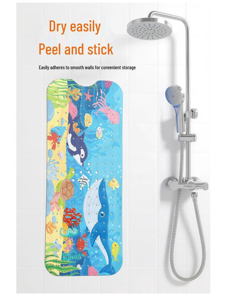 Gyermek Csúszásmentes Rajzfilm Fürdőszobai Szőnyeg - Mosható Ovális Biztonsági Zuhanyzótálca Padló Szőnyeg