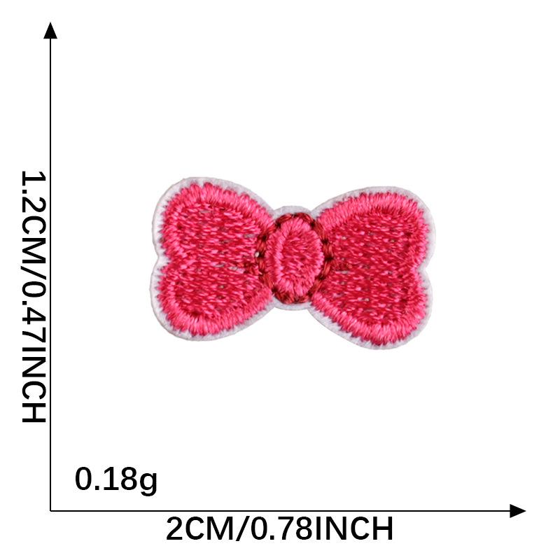 Patch de bordado de laço de desenho animado coreano para passar a ferro para acessórios DIY