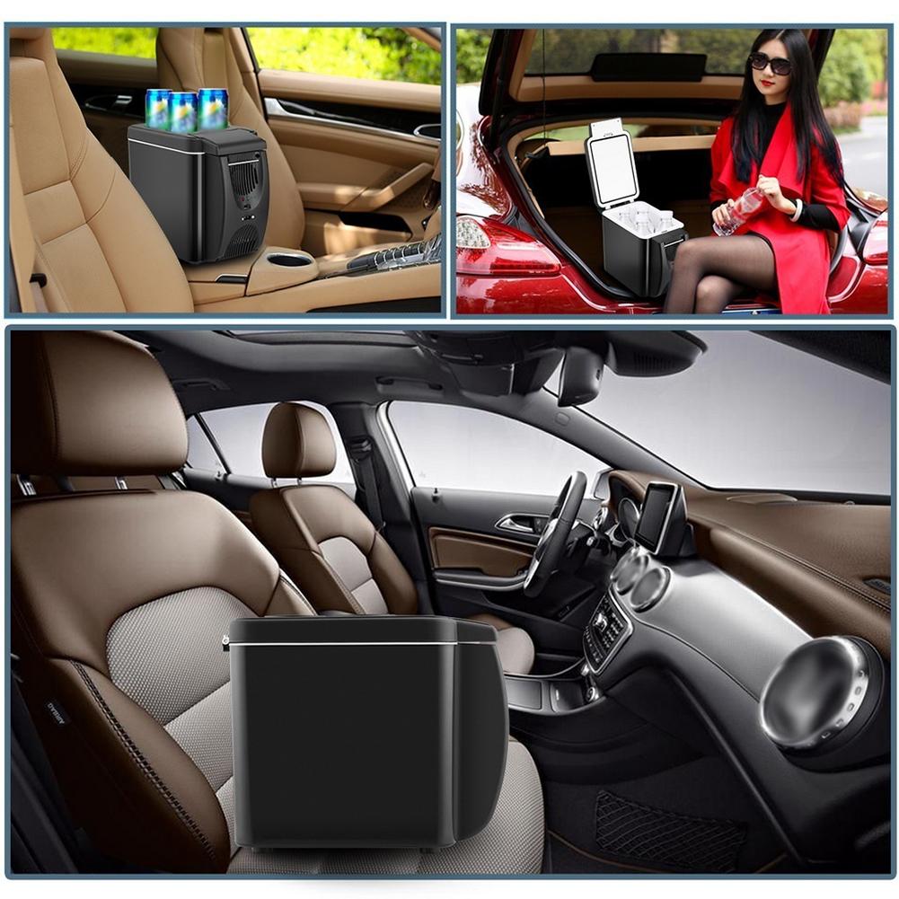 12V Refrigerator Freezer Heater 6L Mini Car Freezer Cooler & Warmer, Electric Fridge Portable Icebox Travel Refrigerator