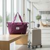 Travel Duffel with Trolley Sleeve Packable Foldable Bag WaterRepellent Hand Luggage for