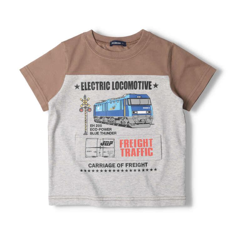 [Kinderkleidung] Moujonjon (Moujon John) JR Güterzug Kurzarm T-Shirt 90cm-130cm F30889