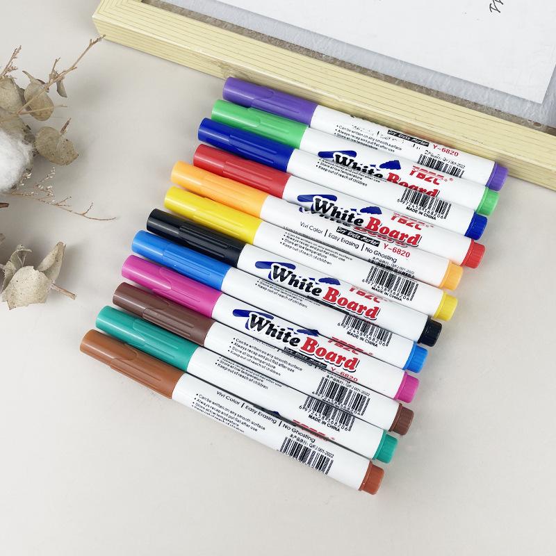Washable 12-Color Erasable Water-Based Floating Pen for Kids & Students