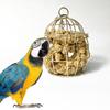 1pc Parrot Toy Metal Cage Bird Chewing Toys Small Pet Hamster Feeding Toys Basket Rabbit Foraging Bird Toys