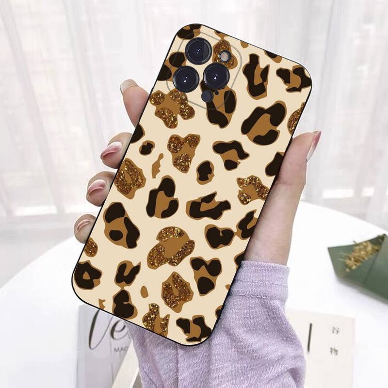 FHNBLJ Fashion Leopard Print Phone Case For iPhone 14 11 12 13 Mini Pro Max 8 7 6 6S Plus X SE 2020 XR XS Funda Case