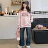 Dívčí jarní/podzimní mikina s kapucí - 2025 Korejský styl fleece pro dívky