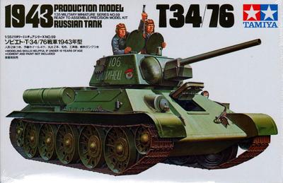 Tamiya Série de miniaturas militares 1/35 T-34/76 (43)