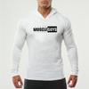 Muscleguys   Slim Fit Comfortable  Hoodie Men’s Daily Casual Clothes Bodybuilder Long Sleeves for Running