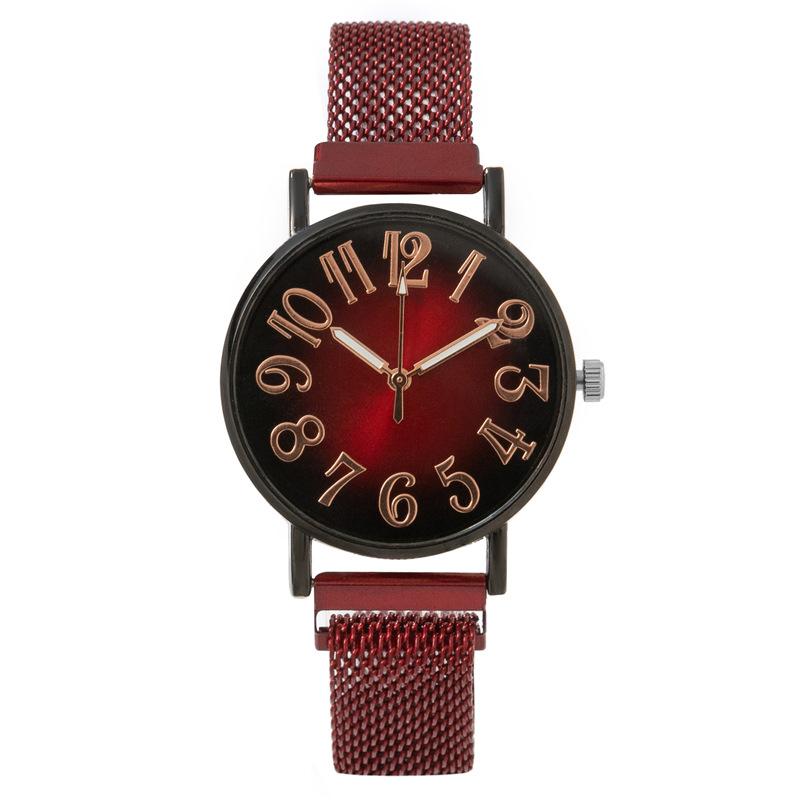 Digital Fashion Student Ladies Watch Women's Watch Magnet Strap Quartz Watch