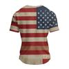 Men's Loose And Casual Flag-print T-shirt, Short Sleeve Shirt