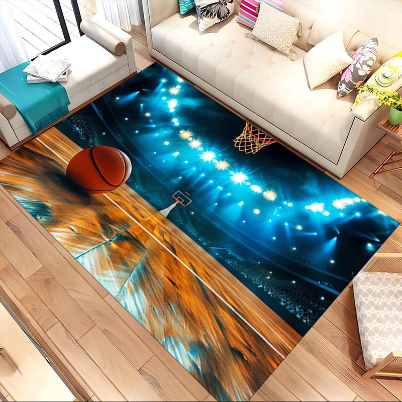 Tappeto per Sedia da Ufficio in Cristallo Vellutato Campo da Basket Tappeto per Area - Antiscivolo, Tappetino per Pavimento, Tappeti per Sedia da Scrivania Ufficio, Regalo di Natale - 1106213