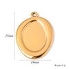 6pcs/lot Stainless Steel Charms Heart Round Irregular Blank Cabochon Pendant Base Diy Resin Cameo Jewelry Making