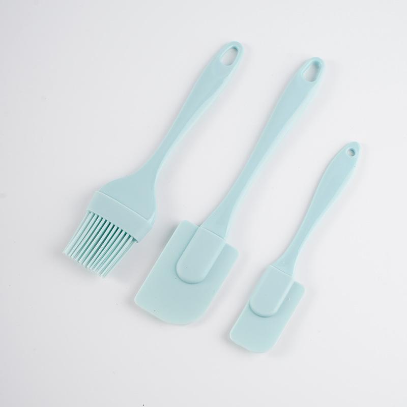 3Pcs/Set Cream Scraper Diy Bread Cake Butter Spatula Oil Brush Mixer Silicone Spatula Kitchen Baking Tool Non-Stick Kitchen New