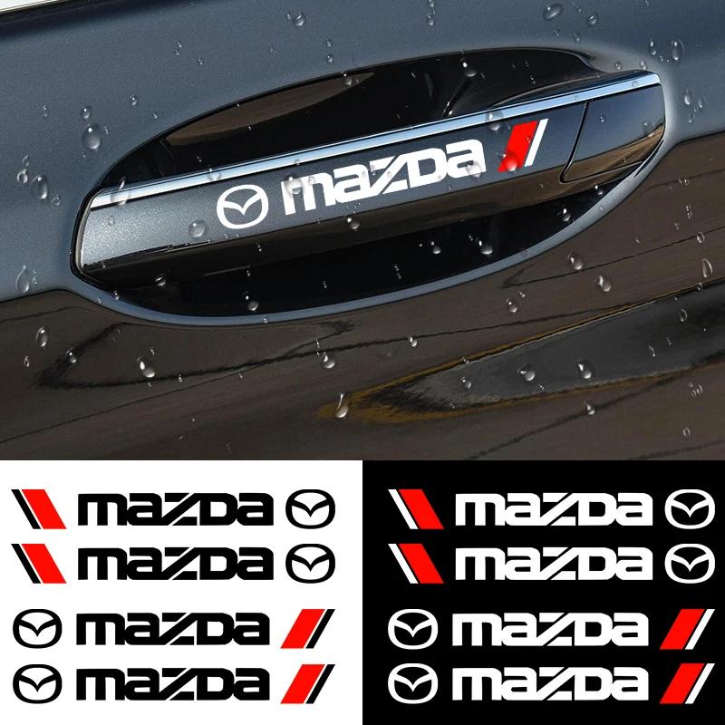 4 Pièces PVC Protège-Badge Poignée de Porte de Voiture Autocollant Essuie-Glace Pour Mazda 3 5 6 323 626 CX-3 CX-4 CX-5 CX-7 CX-9 Axela 6 RX8 7 MX3