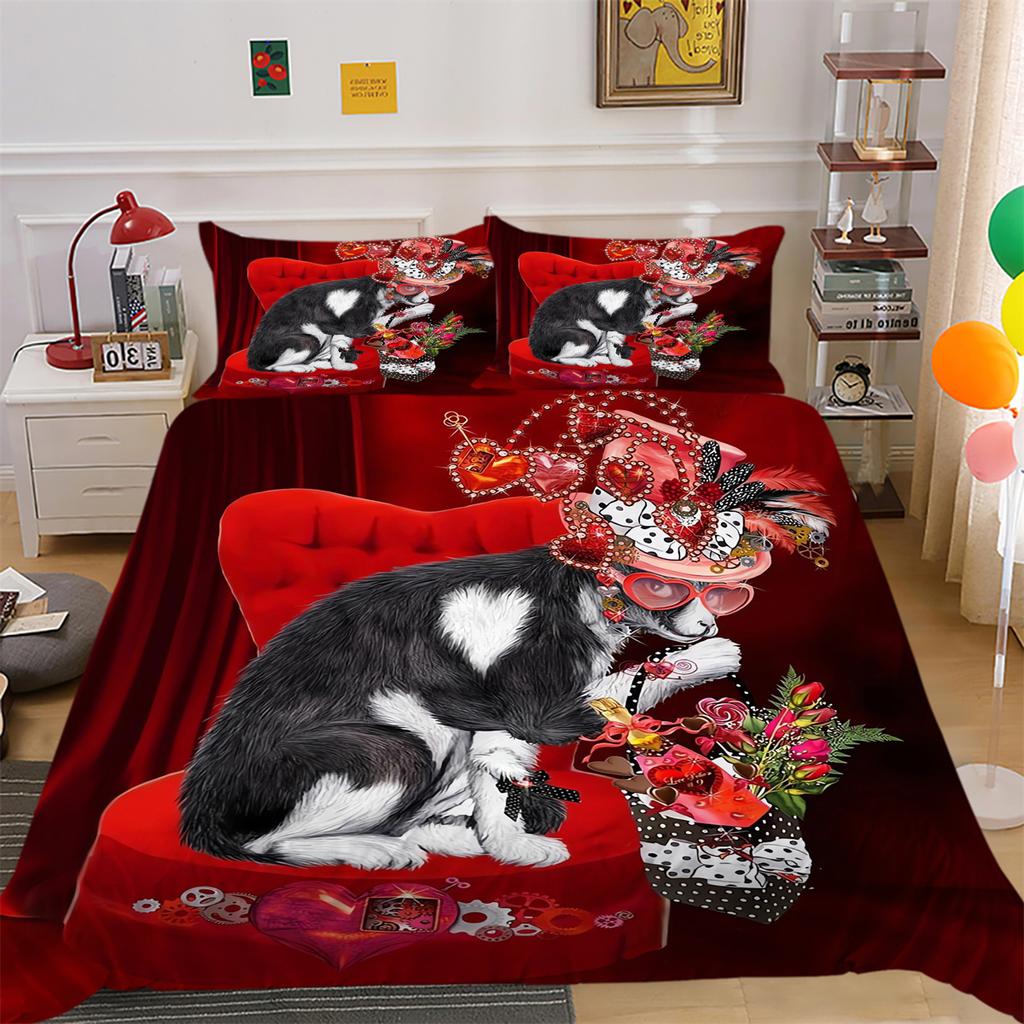 Bed Set Cover Lion Wolf Quilt Cover Set Comforter Cover Set Bedding Sets