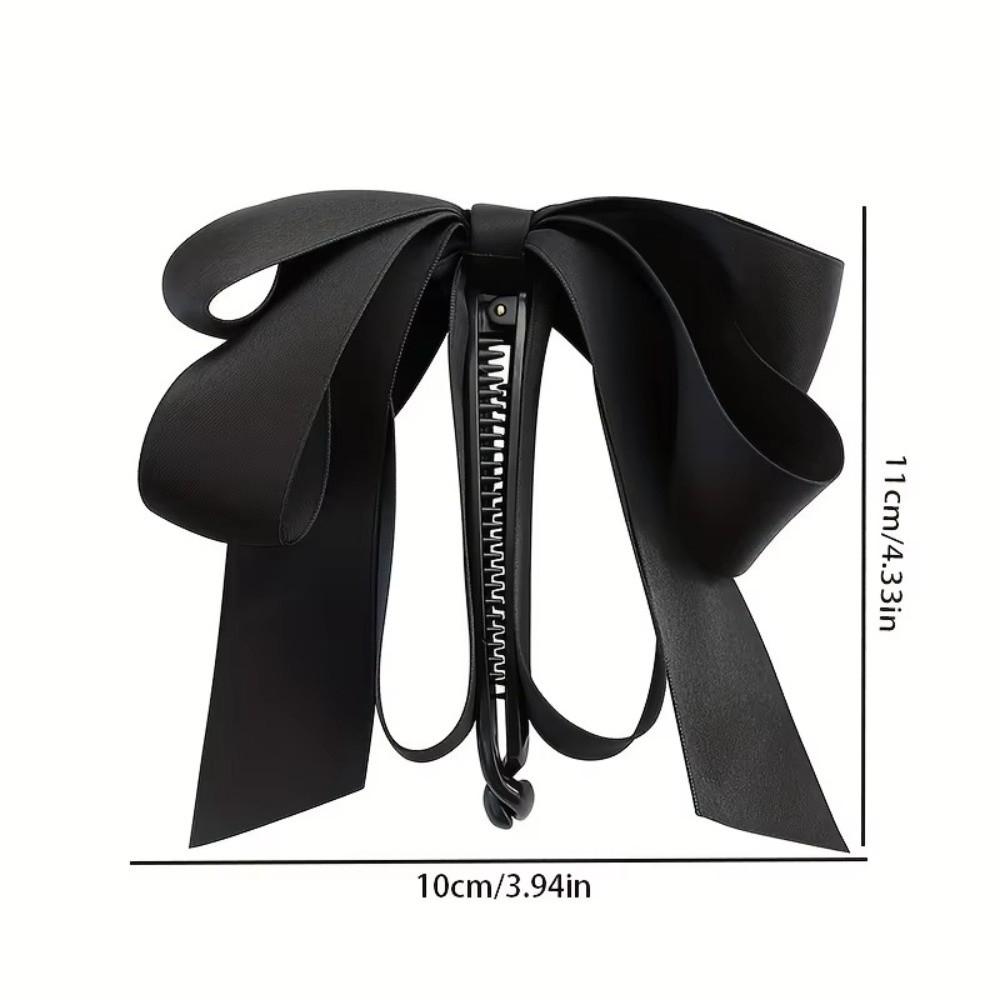 Elegant Banana Gripper Bowknot Design Twist Clip Ponytail Clip Women Headwear Hair Accessories