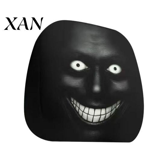 Vehicle Interior Comfort Accessories Halloween Car Headrest Cover, Scary Pattern Print Stretchable Soft Fabric Guard Protector, Breathable Polyester