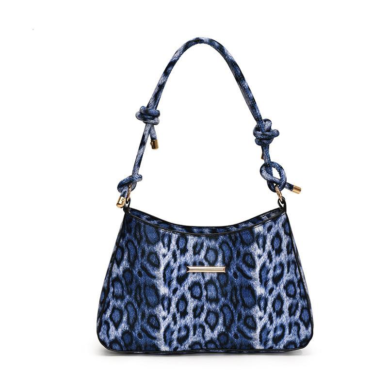 Fashionable Leopard Print Handheld Small Square Bag For Women In Chic Urban Style
