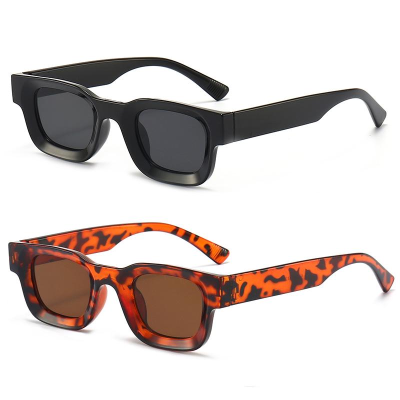 

2PCS Classic Colorful Square Sunglasses Women Men Minimalist Fashion Sun Glasses Outdoor Driving Male Female Glasses UV400