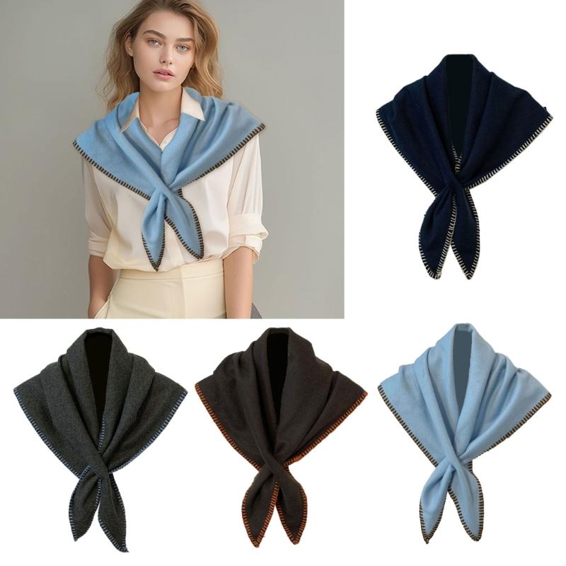 Soft Winter Shawl For Women Warm Triangular Scarf Oversized Wrap Cervical Protection Cold Weather Accessory