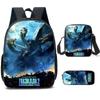 Shoulder Anime Cartoon Bag Pencil Case Kids School Pack For Daily Use