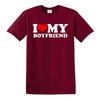 Funny I Love My Boyfriend Heart Gift Joke Novelty Unisexs TShirts Tee Top
