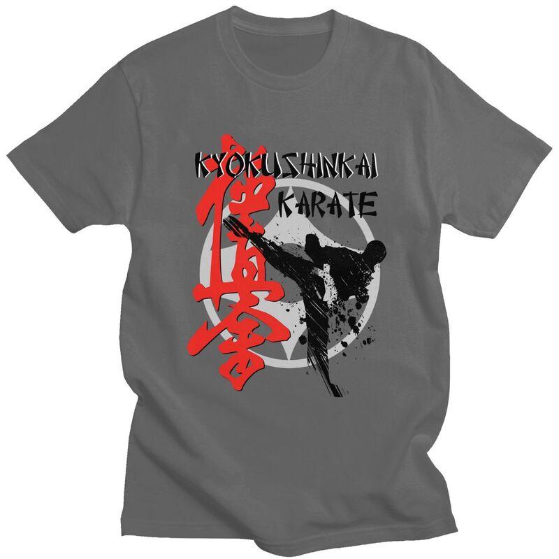 Custom Mens Kyokushi Karate T Shirts Short Sleeves Cotton Tshirt Classic Tshirt Leisure Martial Arts Tees Loose Fit Clothing