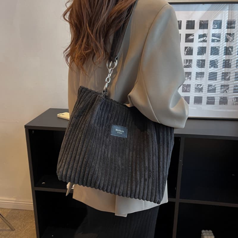 New simple suede shoulder bag women's tote cloth