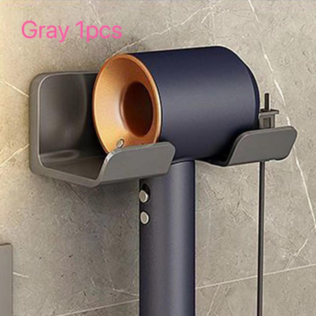 Wall Mounted Hair Dryer Holder Multi-Functional Bathroom Storage Rack Hair Tool Organizer Placement Shelf for Kitchen And Bath