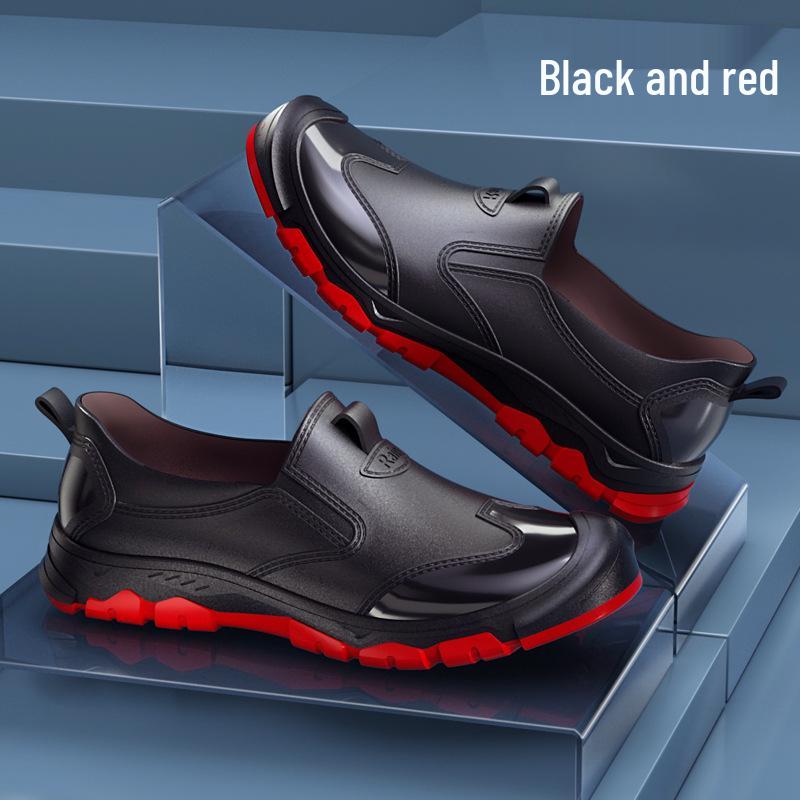 

Мужские модные слипоны, нескользящие дождевые кроссовки - уличная обувь для воды с низким верхом Size 44