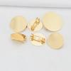 10pcs 14K Gold-Wrapped High-End Disc Pin Diy Jewelry Accessories Round Tray Brooch Brooch Brooch Bottom Support Buckle Pin