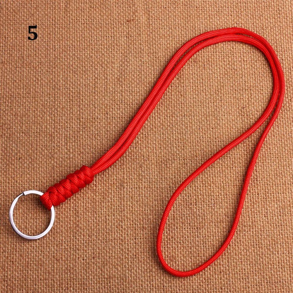 New Emergency Survival Backpack Self-Defense Lanyard Round Buckle Parachute Cord Key Ring Paracord Keychain