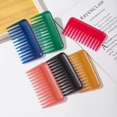 Kunststoff-Haarkämme mit breiten Zähnen, antistatische Massage-Haarbürste, Friseursalon, buntes Styling-Reisezubehör