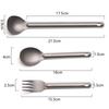 New Pure Portable Outdoor Picnic Accessories Titanium Cookware Cutlery Fork Long Handle Spoon