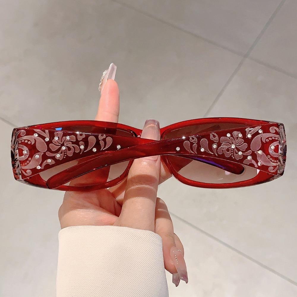 Korean Styles Cat Eye Sun Glasses PC Shades Eyewear Luxury Rhinestones Sunglasses  Photography