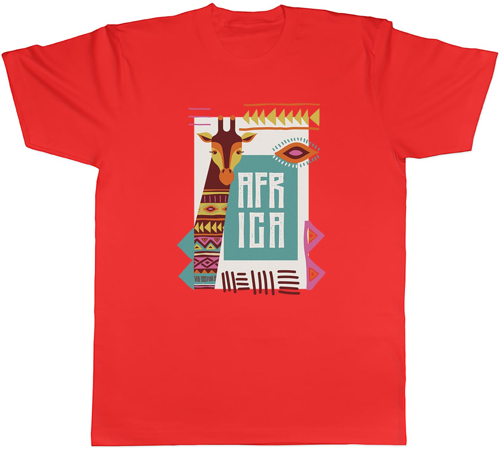 African Giraffe Africa Day Traditional Pattern Mens TShirt Tee Gift Top S