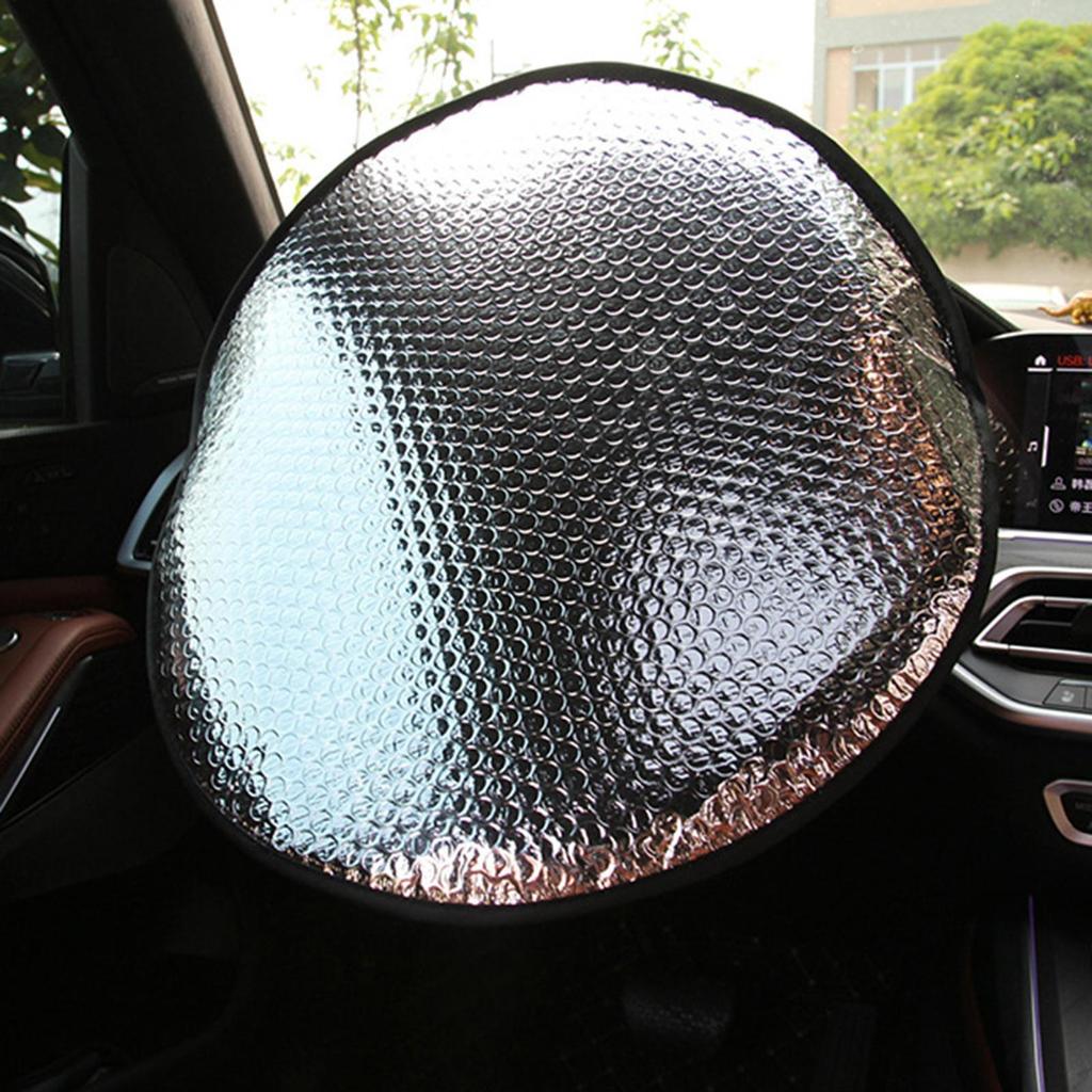 Steering Wheel Cover for Heat Steering Wheel Sun Block Aluminum Foil Reflector Cooling Sunshade Vehicle Sun Blocker for SUV