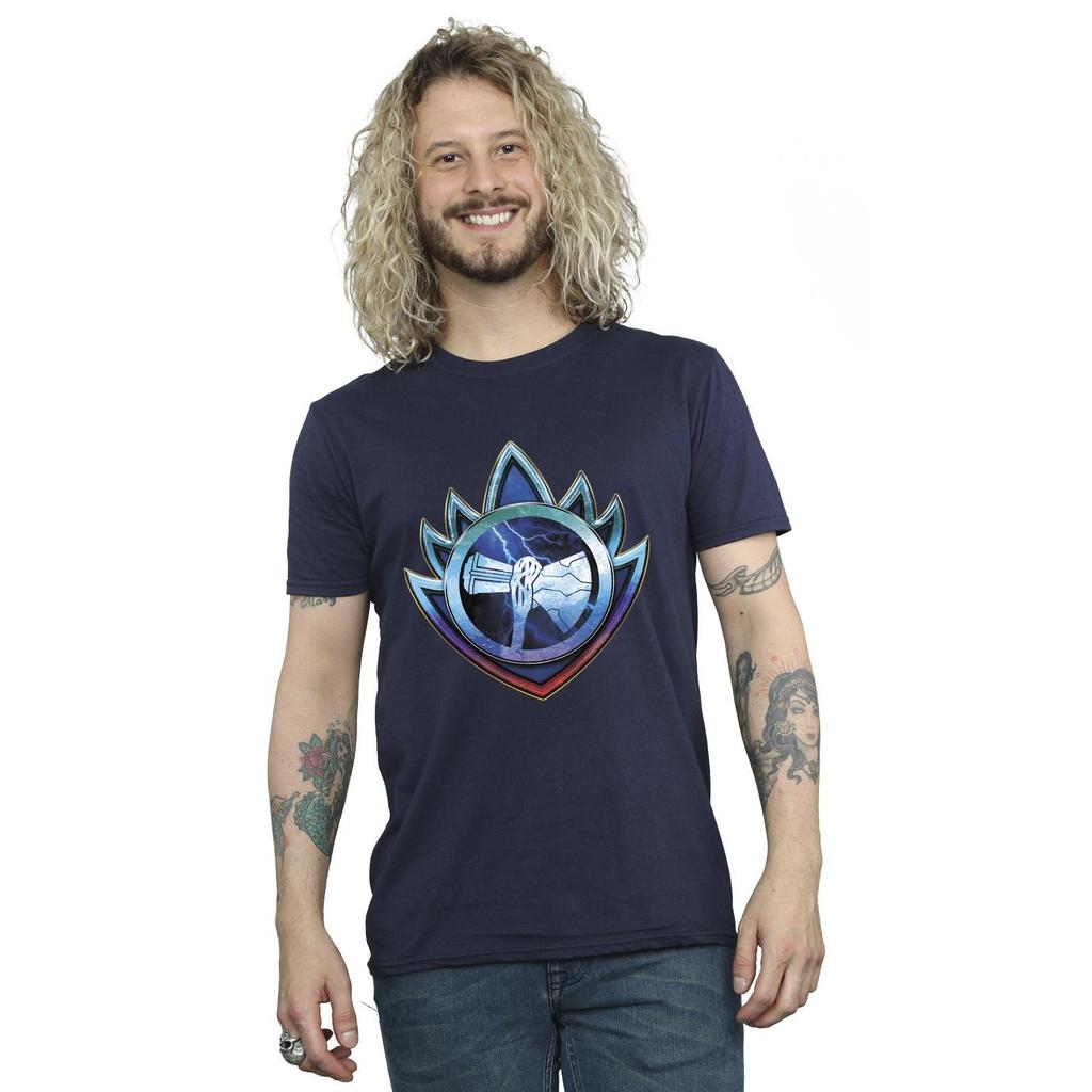 Marvel Mens Thor Love And Thunder Stormbreaker Crest T-Shirt