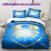 Leeds United Pattern Bedding,Quilt Set Quilt Cover Pillowcase Home Birthday Gift (1*duvet cover+2*pillowcase,without core)