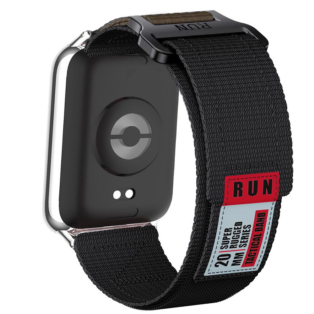 Tactical Nylon Strap for Xiaomi Redmi Watch 6/5/4 Sport Band for Miband 9/8 Pro Elastic Breathable Replacement Bracelet
