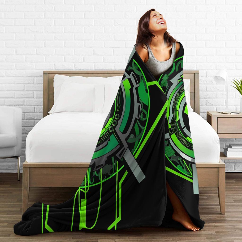 Ben 10 Omnitrix Unleashed Flannel Blankets  Warm Soft Bedding Throws for Couch Bed Picnic Aesthetic Bedspread Sofa Bed Cover