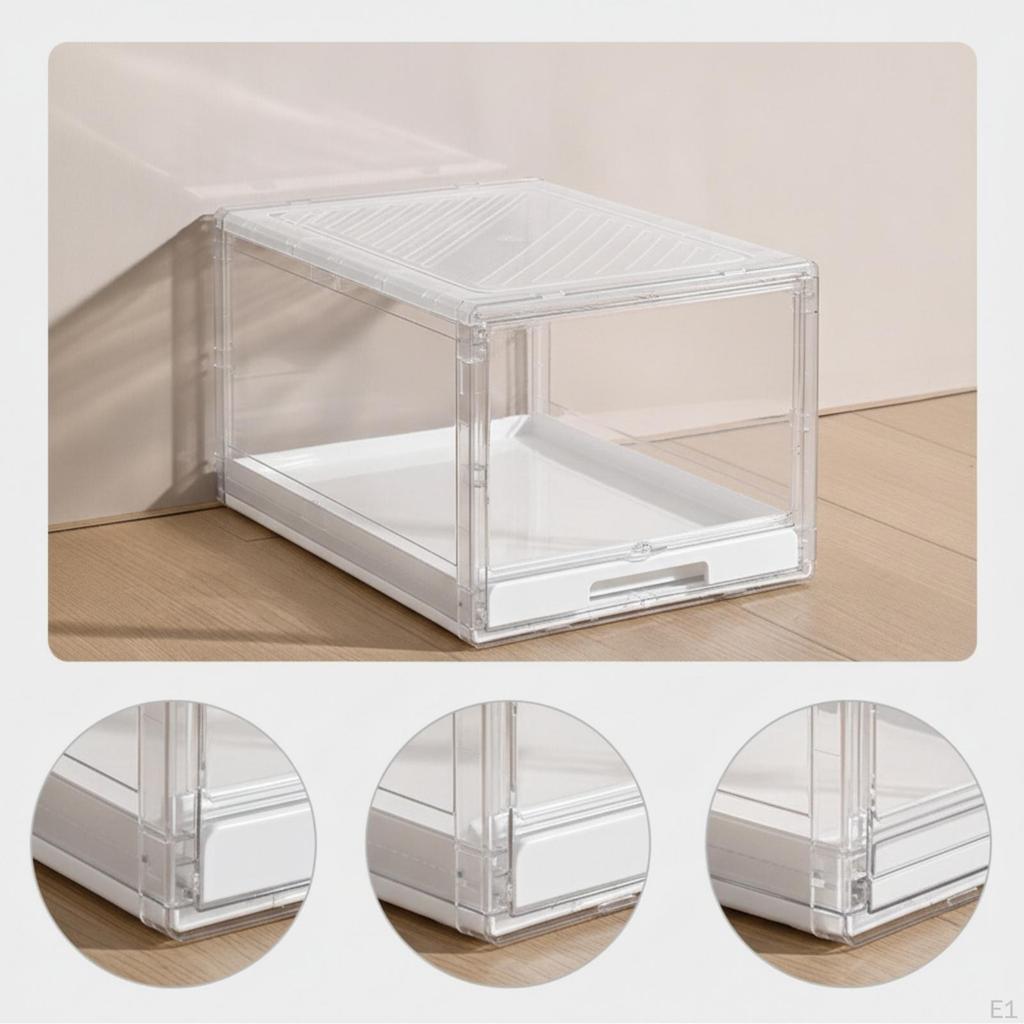 Klare Schubladen-Aufbewahrungsbox | Transparent, Stapelbar, Ausziehbare Schublade mit Deckel, für