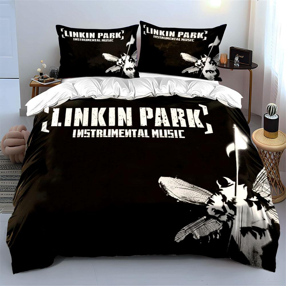 White dragonfly, Linkin Park. Bedding sets Duvet cover sets Duvet covers Pillowcases(1 * Duvet Cover 2 * Pillowcases without duvet insert)