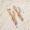 1 Pair Fashion Colorful Geometry Zirconia Dangle Earrings for Women Jewelry Wedding Party Accessories